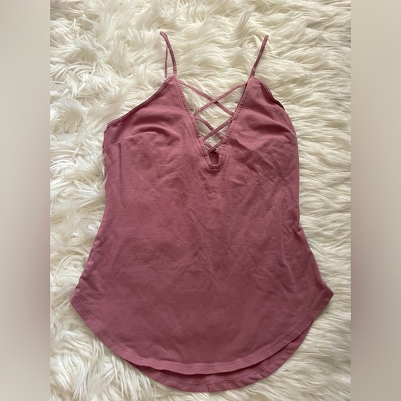 EXPRESS ONE ELEVEN BLUSH PINK PLUNGING STRAPPY CAMI, SIZE SMALL - Picture 1 of 3